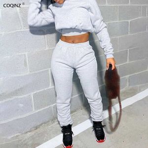 Esportes Tracksuit Mulheres Duas Peças Definir Inverno Alta Qualidade Mulher Sleeers 2 Piece Sets Womens Outfits Sexy Sweatsuits 28405P 210712