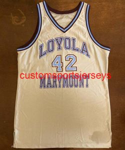 Il ricamo della maglia da basket Champion 1990-1991 Loyola Marymount Ross Richardson aggiunge qualsiasi numero di nome