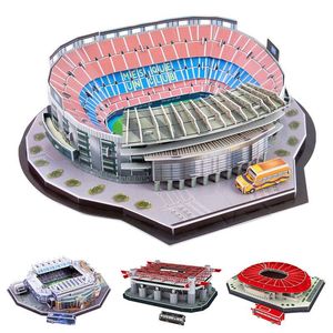 3D Puzzle Football Stadiums Wooden Puzzle Toy Game Assembly Popular San Diego/Allianz Munich/San Siro/Italy Gifts For Kids Adult X0522