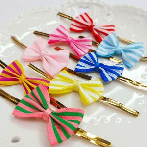 100st 0.4x8cm Mixed Colors Stripes Bows Metallic Twist Slips Presentförpackning Bindning Tråd för plast Candy Cookie Cake Bag Bröllopsfödelsedaggåvor Lollipop Packing