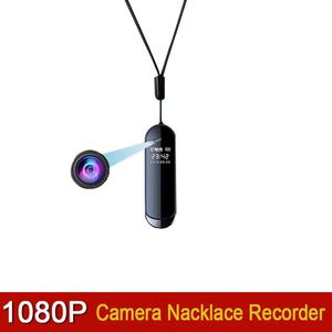 Mini Digtal Recorder Camera Oculta 160Degree View Angolo 1080P Piccolo nacklace Audio Video Voice DV Dictaphone Micro Cam con clip Digital