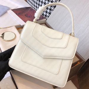Wholesale small makeup purse resale online - Designers Womens Handbags Purses serpent layer organ chain bag with handle Makeup mirror white calfskin Genuine Leather top quality small shoulder crossbody bags