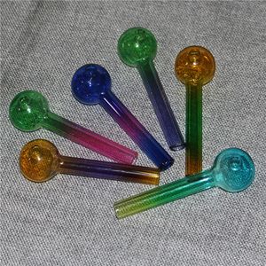 Cachimbo queimador de óleo de vidro Pyrex Cachimbos de vidro de qualidade colorida transparentes Grandes tubos Pontas de unhas