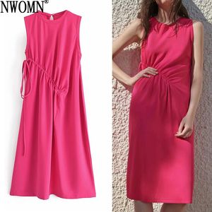 Nwomn ZA 2021 Langes Sommerkleid Frauen Sleeveless Midi-Kleid Frau Einstellbar Strappy Germany-Kleider Mode Frauen Kleider X0521