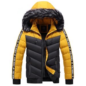 冬のファッションジャケットパーカー男性秋と暖かい屋外カジュアルウインドブレーカーキルティング厚さ211214