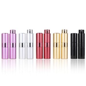 Parfüm Atomizer 15ml * 10 adet Mini Püskürtücü Kokusu Doldurulabilir Şişeler Boş Alüminyum Döndürülmüş Sıvı Hava Spreyi Konteyner