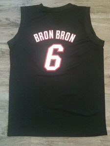 Męskie Lebron James Jersey Nickame Bron King # 6 Mężczyźni Kobiety Młodzieży Koszulki Koszykówka XS-6XL