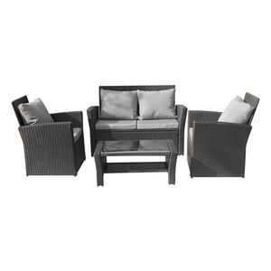 Patio Furniture Outdoor 4Pcs Wicker Rattan Sofa a43 a44