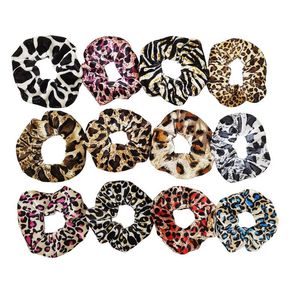 Leopard Print Scrunchie Эластичные Резина для волос Для Женщин Девушки Держатель Понитail Веревочные аксессуары