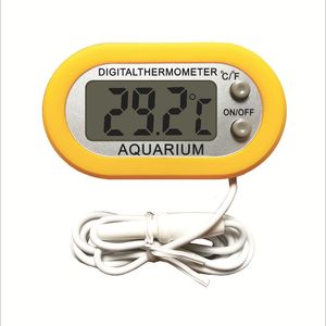 Professionele Probe Aquarium Koelkast Thermometer Thermograaf Instrument Geel Kleur Mini Digitale LCD-vriezer Temperatuur voor koelkast -50 ~ 110 graden FY-10