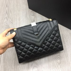 Classic real leather luxuries chain shoulder bags women crossbody Designer Bag for ladies handbags envelope medium bags totes Purses 24X17.5X6cm