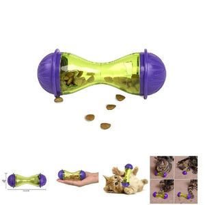 Cat Toys Drop Dog Feeder Dispenser di cibo per animali domestici in plastica divertente Treat Ball Puppy Leakage Toy