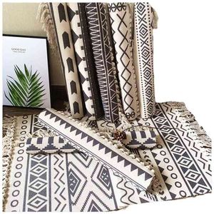 Tassel di cotone Home Weave Tappeti Welcome Foot Pad Camera da letto Sala studio Tappeti da pavimento Materasso da preghiera 210917