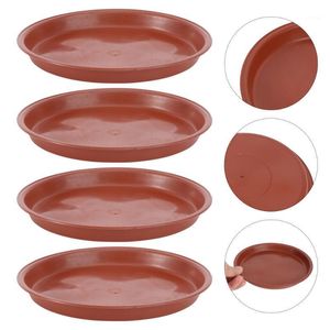 Vasi per fioriere, 10 pezzi, vaso da fiori, vassoio raccogligocce, sottovaso per fioriera da giardino, balcone, tipo 160 (rosso)