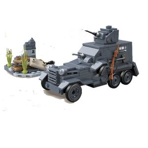 Военные серии World War Японская армия типа 93 бронет автомобиль DIY модель строительные блоки кирпичи игрушки подарки Q0624