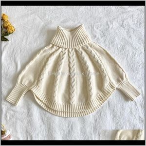 Baby Maternity Drop Delivery 2021 Autumn Winter Long Sleeve Knit Turtleneck Sweater Cloak Children Clothing Baby Kids Girls Pullover Sweaters