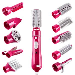 10 In1 Bigodini multifunzionali fai-da-te Rullo per capelli Spazzola ad aria calda Spazzola per asciugacapelli Cortes De Cabello Strumenti Cabello Styler Raddrizza capelli Ferri