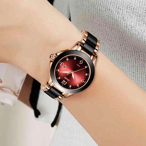 SUNKTA Women Watches Bracelet Watch Ladies Wrist Watch Women Waterproof Fashion Casual Crystal Dial Rose Gold Relojes Para Mujer 210517