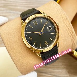 Top classic brand Automatic Mechanical Watch waterproof New geometric Number watches Male clock Genuine leather strap 40mm