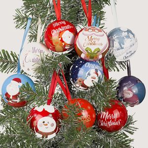 Christmas Tree Pendant Ornaments Round Elf Ball Decoration Cartoon Mini Candy Box Hanging Creative Pendants Ornament Party Supplies Free DHL HH21-586