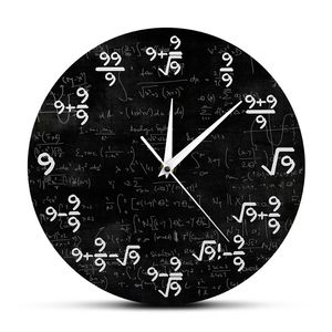 Equation Nines Math The Clock of 9s Formulas Modern Hanging Watch Mathematical Classroom Wall Art Decor 26 R2