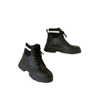 Kvinnor stövlar plattform skor chaussures svart vit kvinna cool motorcykel boot läder sko tränare sport sneakers storlek 35-40 09