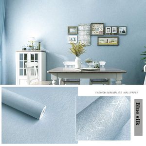 Wall Stickers Linen Pattern Thick Waterproof PVC Self-adhesive Wallpaper Instant Sticker Bedroom Living Room Background size 10m*45cm