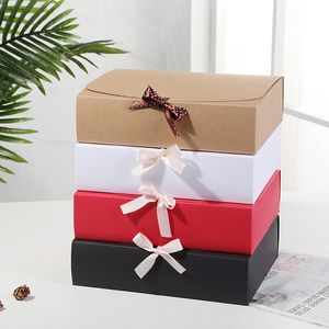 레드 / 화이트 / 브라운 / 블랙 대형 선물 상자 이벤트 파티 용품 포장 결혼식 생일 의류 포장 상자 31x24.5x8cm