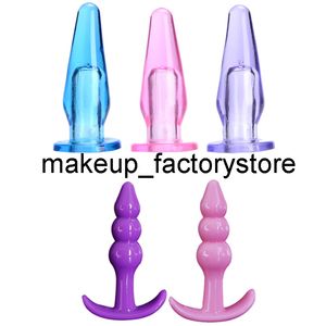 Massaggio Giocattoli adulti del sesso Mini plug anale in silicone Perline Jelly Dildo G Spot per uomini Butt Prodotti Donne