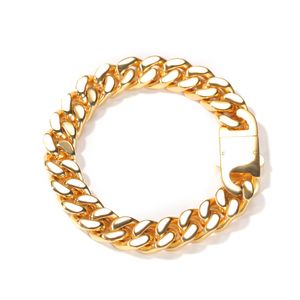 Gold Cuban Link цепочка браслет мода из нержавеющей стали хип-хоп ювелирные изделия мужские серебряные браслеты