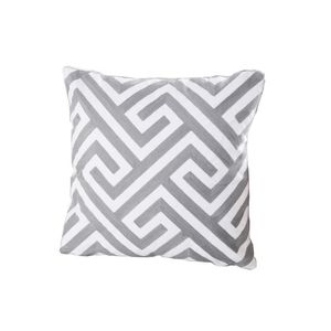 Cushion/Decorative Pillow Cotton Canvas Special Wool Embroidery Case Grey Simple Geometry Chain Cushion Cover