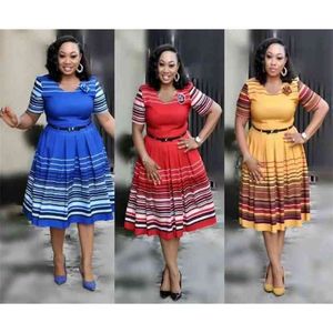 HGTE summer explosion new arrival elegant fashion style African women's large size dress L-3XL 210331