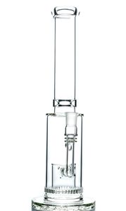 Vintage 14inch 7mm RATCHET STRAIGHT Glass BONG Hookah Smoking Pipes Oil Burner with banger can put customer logo