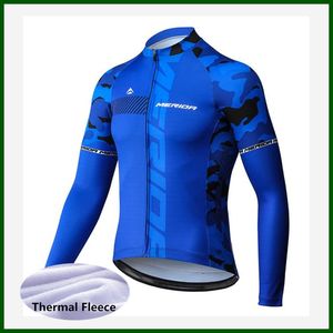 Pro Team Merida Jazda na rowerze Jersey Męskie Thermal Polece Z Długim Rękawem Koszulka Rowerowa Rowerowa Drogowe Topy Sporty Jednolite Odzież Wyścigi Outdoor Sportswear Y21050602 \ t