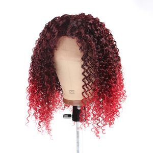 Wholesale direct wigs for sale - Group buy Afro Kinky Curly Synthetic Lace Front Wig Middle Part inches g Omber Color Ladies Hair Wigs Natural Hairline Cosplay Wigsfactory direct