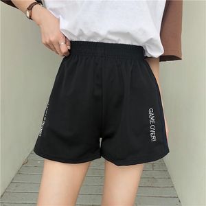 Sommar enkel shorts avslappnad bekväm lös sport damer höga midja byxor mode harajuku kvinnors botten