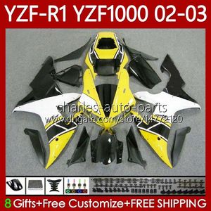 Korpus motocykli dla Yamaha YZF R1 YZF YZF R CC nadwozi NO YZF R1 CC YZFR1 Yellow Black YZF1000 OEM Łóżka Zestaw