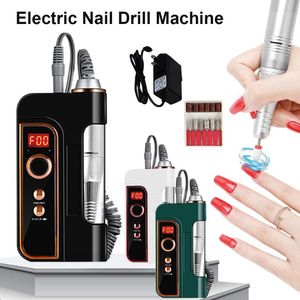 Nail Drill Accessories RPM Portable Electric Manicure Machine för akrylgel Polsk naglar Sander Rechargeable Art Salon Equipment