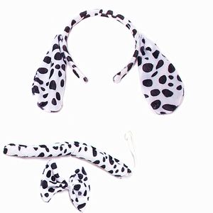 Kids Party Decoração Dalmatian Cachorro Orelha Headband Laço Cauda Animal Cosplay Carnaval Dance Traje Para O Natal