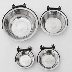 Pet Supplies Suspension Hanging Cage Dog BowlS Fixed Type Food BasinS Stainless Steel Bowl Basin Anti Overturning 11 5mc Y2