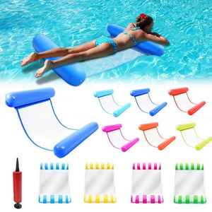 Life Vest & Buoy Water Hammock Recliner Inflatable Floating Bed Swimming Pool Mattress Sea Ring With Pump 2021