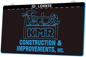 LD6939 Kmr Construction Improvements 3D Engraving LED Light Sign Wholesale Retail