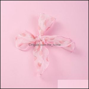 Cabelo Aessórios Bebê, Crianças Maternidade 2021 Meninas Cute Impressão Lace Bow Clipes Doce Princesa Ornamento Headband Headbins Headpins Moda Drop Delivery A