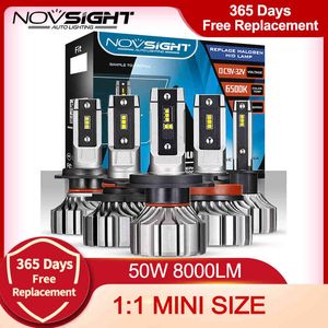 NOVSIGHT H4 LED Headlight Bulbs H7 9005 HB3 9006 HB4 9012 H1 H3 H11 H8 H9 Mini Car Auto Headlamps 8000LM 6500K Fog Light