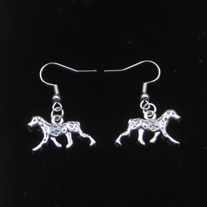 New Fashion Handmade 13*25mm Dog Dalmatians Earrings Stainless Steel Ear Hook Retro Small Object Jewelry Simple Design For Women Girl Gifts