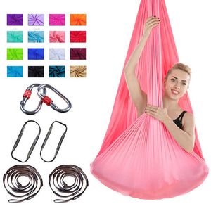 Amaca Yoga aerea Set Antigravity Air Yoga Amaca Altalena volante Trapezio Letto antigravità Yoga Cinture per allenamento per palestra Sporting H1026