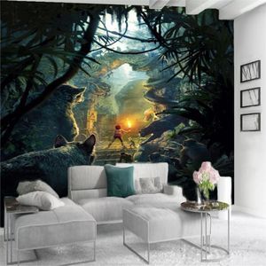 3D Mural Mural Wallpaper Horror Animal Livro Retro Sala Europeia Quarto Cozinha Home Melhoramento Pintura Papéis de Parede