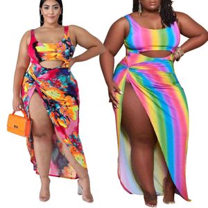 Vendita di costumi da bagno estivi da donna di grandi dimensioni tuta da bagno sexy due pezzi body gilet e set scenetta bikini all'ingrosso 211116