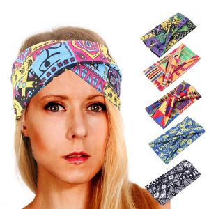 Kobiety Czeski Bawełniana Pałąk Afryki Wzór Ankara Print Turban Opaski Hairbands Plaża Wiosna Letnie Akcesoria do włosów