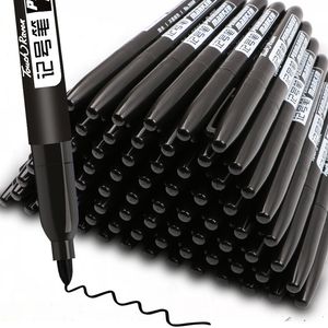 Permanent Marker Pen Fine Point Waterproof Ink Thin Nib Crude Black Blue Red 1.5mm Fine Color Markers Pens 3 colors to choose